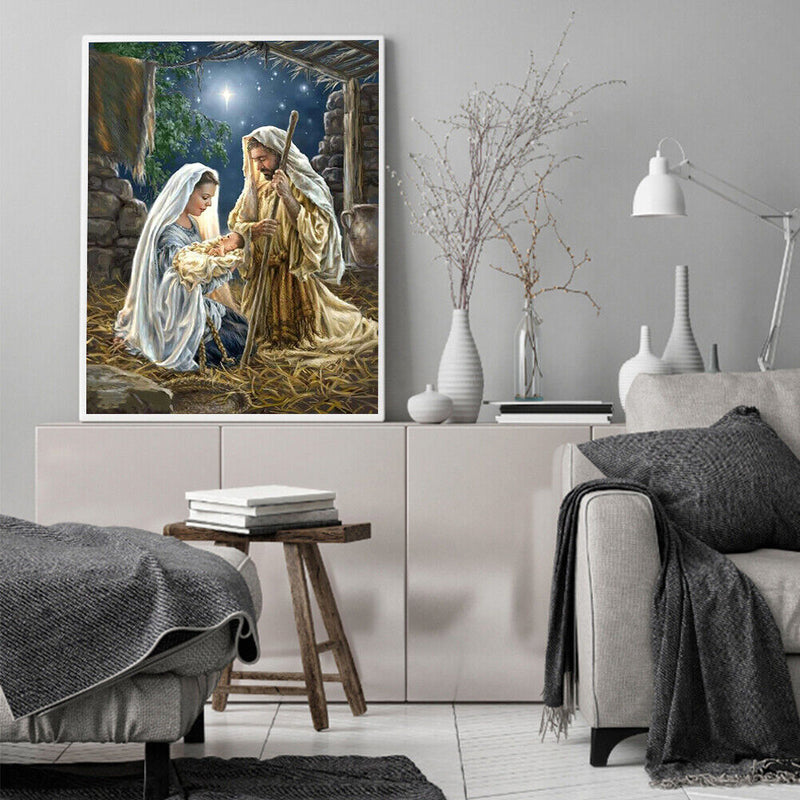 DIY Paint By Number Kit Frameless Religious Jesus Handpainted Canvas Art Decor