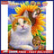 DIY Cat Animal Pattern Frameless Digital Paint Hand Painted Oil Picture Decor
