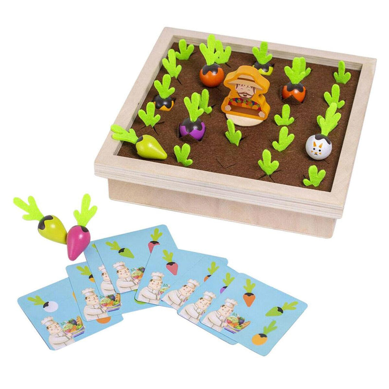Montessori Toys for Toddlers Carrot Harvest Shaped & Size Matching Game_