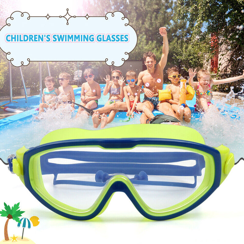 Children Goggles Waterproof Anti-fog Swimming Snorkeling Glasses (Green) Newly