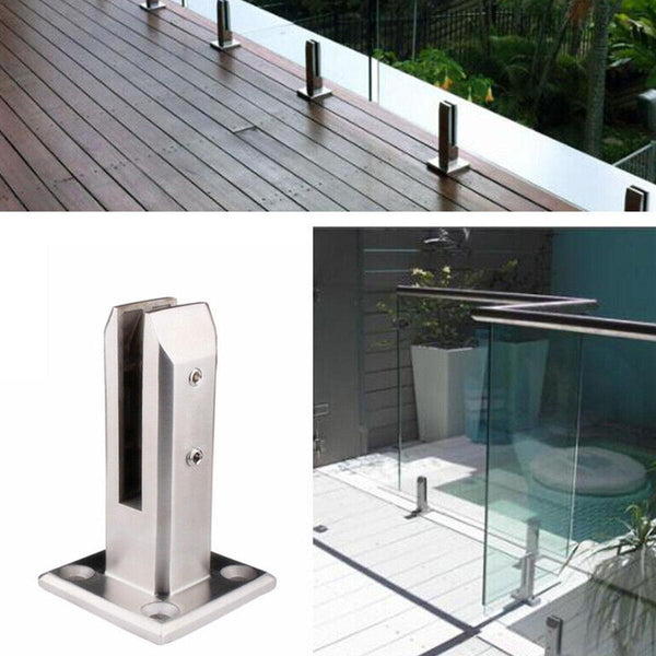 Railing Clamp Glass Clip Floor Standing Stairs Balconys Pool Spigots-Balustrade.