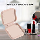 Jewelry Display Storage Box Travel Mini Portable Earrings Rings Case (Pink)