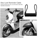 4ft Bicycle Motorcycle Disc Lock Reminder Cable Bike Accessories (Black) Newly