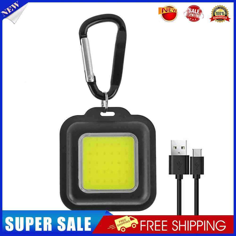 #A Portable COB LED Flashlight USB Rechargeable Keychain Camping Emergency Light