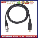 USB Male to 3-Pin XLR Female Audio Cable for Microphone Instrument Recordin