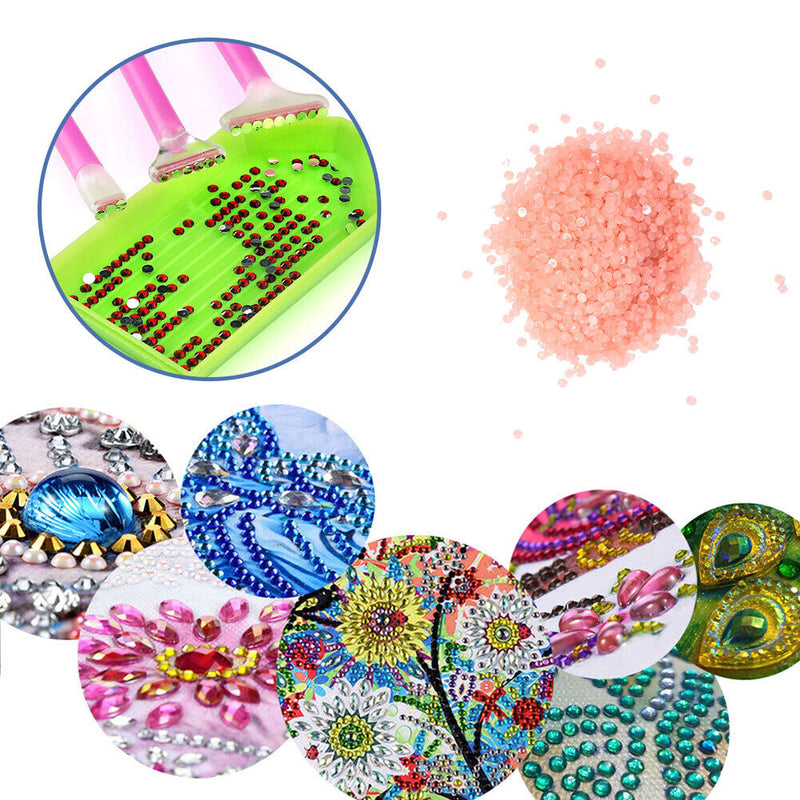 15g/Bag DIY Luminous Round Rhinestones for Diamond Painting (Light Pink) Newly