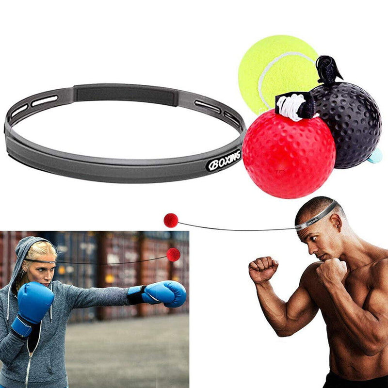 Muay Thai Boxing Ball Increase Reaction Power Hand Eye Tennis Ball with Head