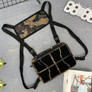 Oxford Vest Shoulder Bag Multi-function Waistcoat Unisex Hip Hop Streetwear P