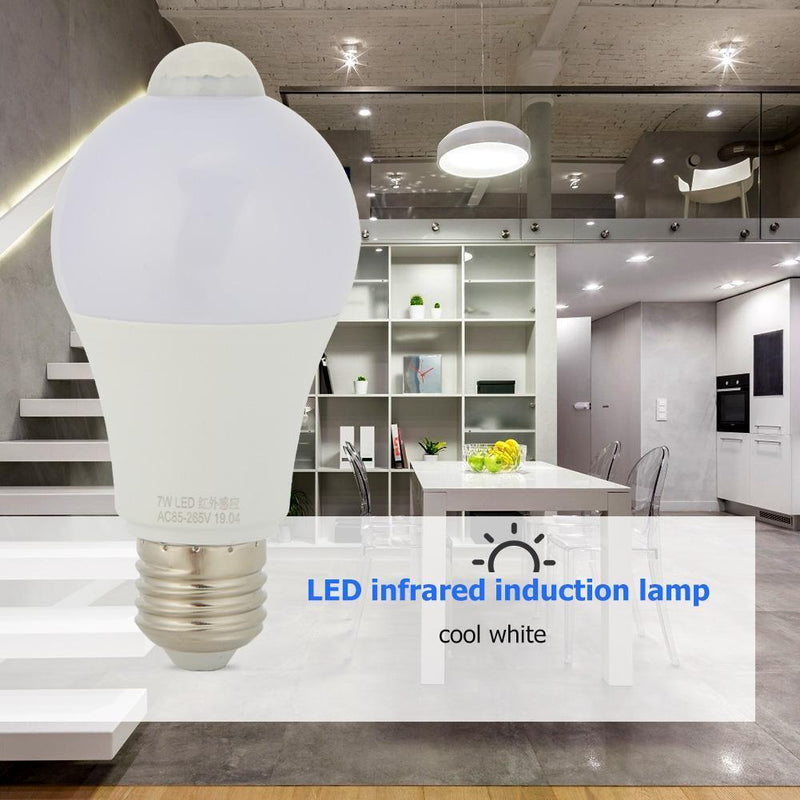 3pcs LED PIR Bulb Light Motion Sensor Lamp for Home Lighting(7W)