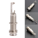 NICKEL GUITAR ENDPIN JACK 3 PRONGS THREADED CYLINDER LONG LEG Newly