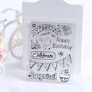 Alphabet Craft Transparent Stamp Flower Christmas Tree Silicone Rubber