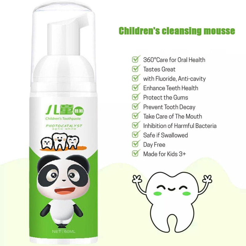 Children's Tooth Cleaning Mousse Foam Toothpaste Fluoride-free Anti-cavity~