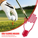 Hand Shaped Golf Gloves Holder Rack Dryer Hanger with Key Chain (Red) Newly