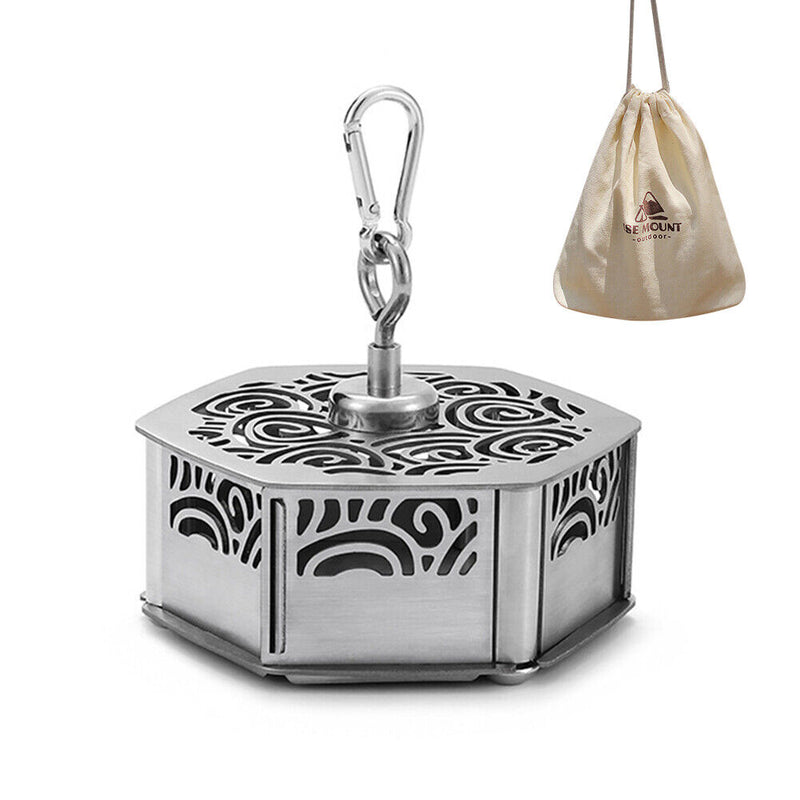 Incense Holder Hollow Mosquito Coil Storage Container Box for Outdoor Campi