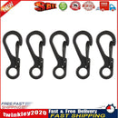 5x Outdoor Quick Hanging Key Chain Spring Hook Molle Clasp Buckle (Black) Newly