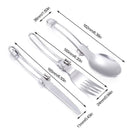 Stainless Steel Tableware Fork Spoon Dinnerware Flatware Set Camping Trave