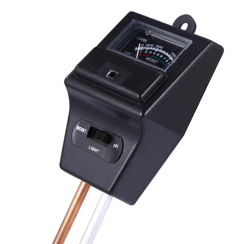 3-in-1 Soil PH Meter Flower Pot Hygrometer Tester Moisture Meter (Black)