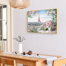 5D DIY Diamond Painting Eiffel Tower Flower Rhinestone Kit Full Round Wall Craft