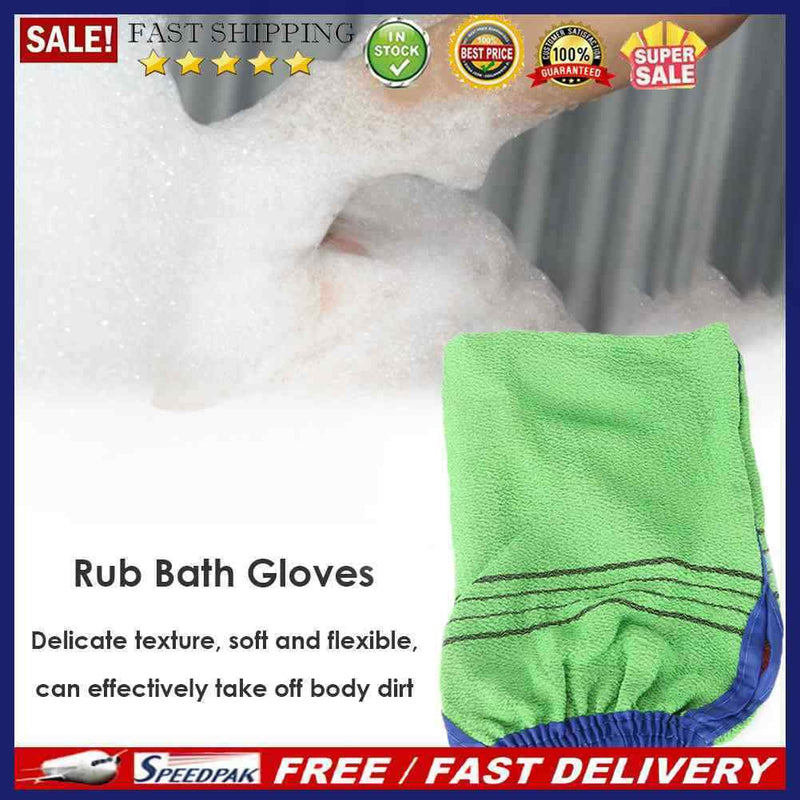 Polyester Bath Scrub Glove Exfoliating Body Scrub Facial Tan Massage Mitt Towel