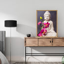 Acrylic Oil Painting By Numbers Buddha Flowers Digital Picture Home Wall Decor