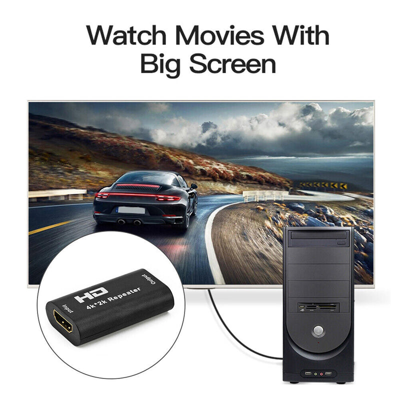 HDMI Repeater Extender Amplifier Video Audio Signal Booster for Monitor HDTV