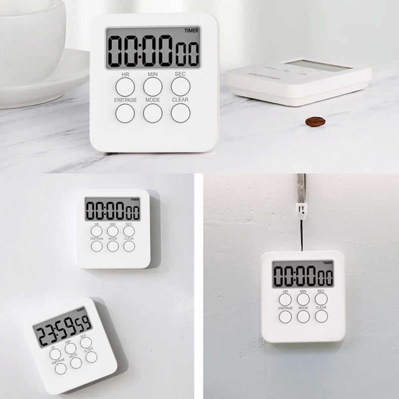 T06 Digital Silent Count Up Countdown Timer Stopwatch Alarm Reminder Clock