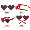 Funny Heart Sunglasses Heart Glasses Mosaic Sunglasses Thug Life Sunglasses