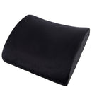 Memory Foam Lumbar Cushion Travel Pillow Car  Chair Back Support Black
