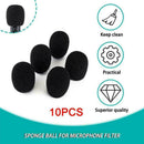 10x 30mm Soft Elastic Sponge Microphone Head Cover For Headset Mic Sleeve T2S5
