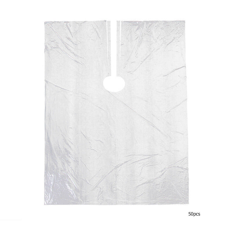 50pcs Waterproof Available Apron Salon Hair Cut Perm Dye Cape Gown Wrap Cloth