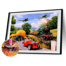 Full Round Diamond Painting DIY Kit Farm Truck 5D Rhinestone Mosaic Art Picture