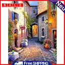 5D DIY Diamond Painting Street Landscape Rhinestone Full Round Wall Craft Art