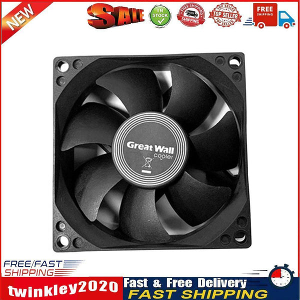 Silent Fan for Computer Cases Chassis Cooling Fan Hydraulic Bearing (8cm) Newly