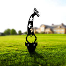 Metal Black Tree Trunk Gnome Lawn Stakes Yard Art Outdoor Home Garden Decorat
