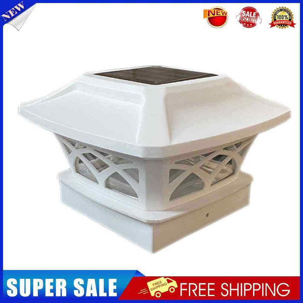 Garden Solar Post Light LED Outdoor Fence Gate Pillar Head Courtyard Lamp