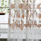 4pcs Peony Curtain Living Room Bedroom Home Door Window Curtain (Coffee)