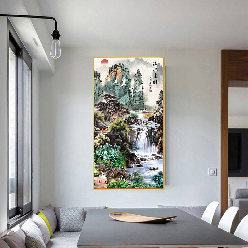 Waterfalls Oil Paint By Numbers Kits DIY Handpainted on Canvas Wall Art Picture