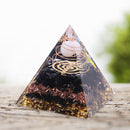 Crystal Pyramid Orgone Pyramid with Sphere Balancing Healing Crystals Stones