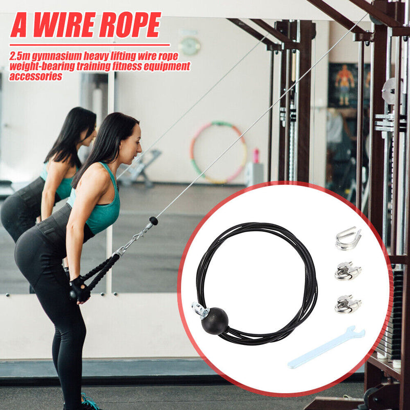 Fitness Equipment Gym Cable Wire Rope Heavy Duty Cable Pulley for Home Workout