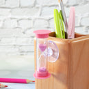 2min Hourglasses Kid Teeth Brushing Timer w/Suction Cup Home Decor (Pink)