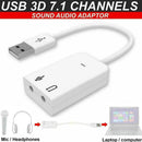 USB 2.0 Laptop Converter Stereo Sound Card Audio External Adapters Good Y5D8