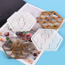 Coaster Molds - 2pcs Bee Honeycomb Tableware Mats Silicone Hexagon Molds Newly