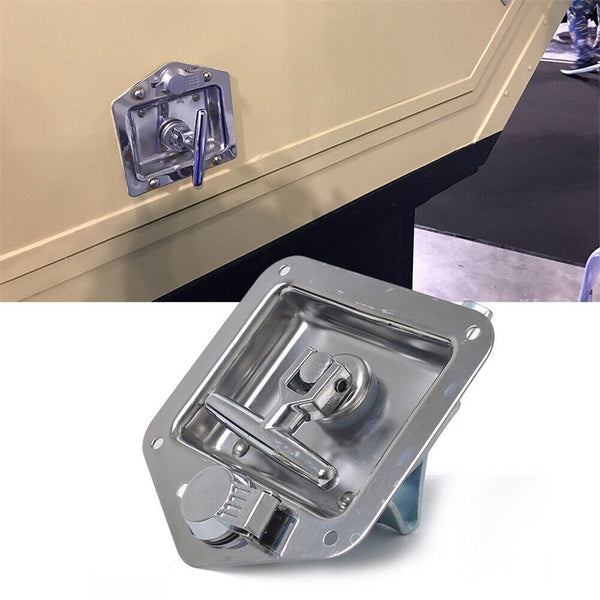 Door Stainless Steel Trailer Door Latch T-Handle Lock Cabinet Lock Rear Fixing