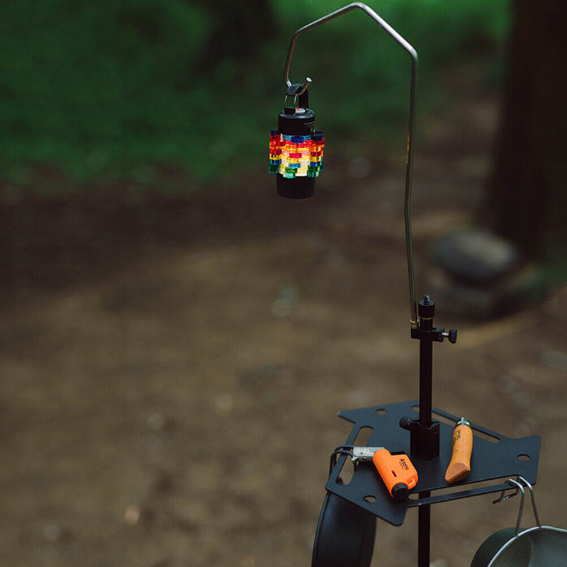 Aluminum Alloy Camping Lamp Holder Insert Hanging Light Stand for Outdoor Hiking