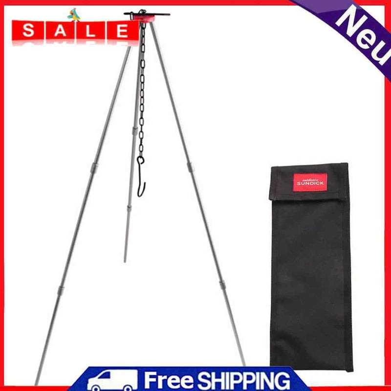 Picnic Cooking Pot Hook Holder Aluminum Alloy Outdoor Campfire Camping Tripod
