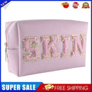 Portable Cosmetic Bag Case Toiletry Handbags Clutch Purse for Travel (Pink)