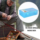 42 Spools Reels Sorting Storage Box Fishing Line Gear Container Case (Blue)