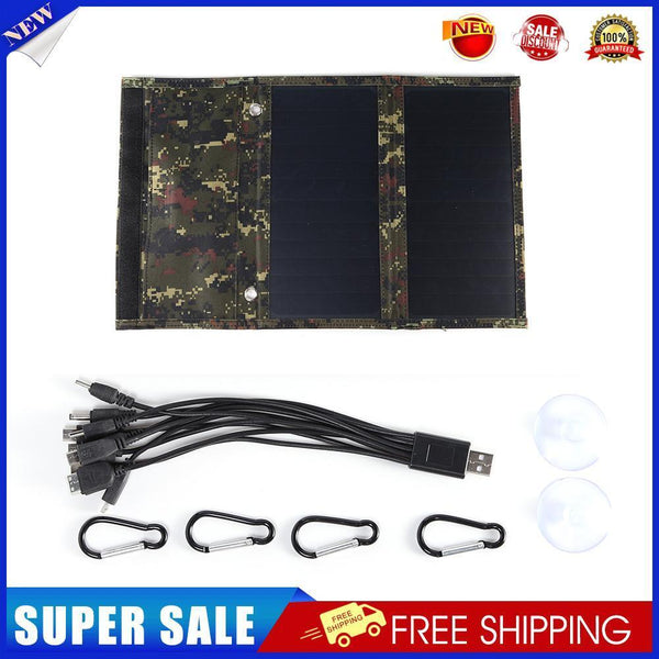 5V Cell Charger Dual USB Solar Power Panel Folding for Outdoor Tool (2 Fold