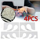 4x Quilters Templates Ruler Feather Plume Sewing Machines Tools Parts Z1Z4 B6U6
