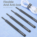 Floveme 5pcs Cable Organizer Belts Wire Management Winder for Earphone USB Cord